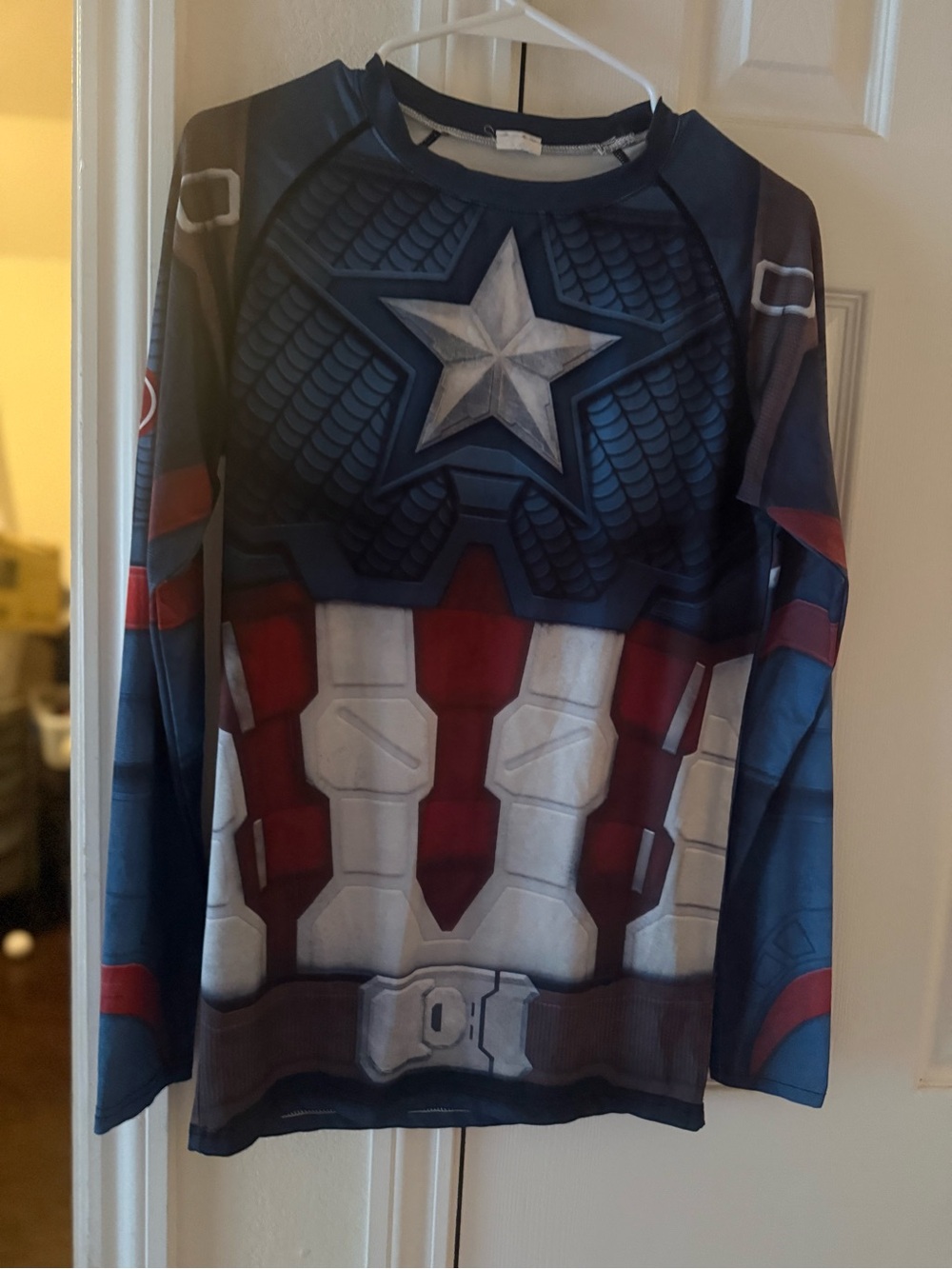 Marvel Captain America Costume Shirt - Blue/Red/White